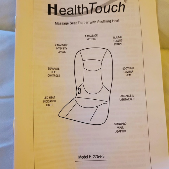 Massage and Heat Seat Topper by Health Touch is Brand New ! - Picture 7 of 9